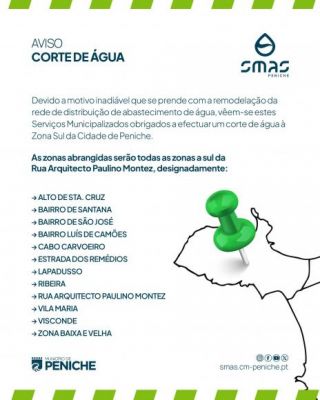 Interrup&ccedil;&atilde;o de fornecimento de &aacute;gua